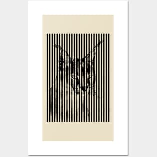 Caracal Wild Cat Anamorphic Illusion Pop Art Posters and Art